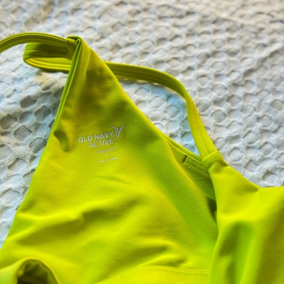 Old Navy Neon Yellow Active Powersoft Activewear Legging & Sports Bra Set - Picture 5 of 10